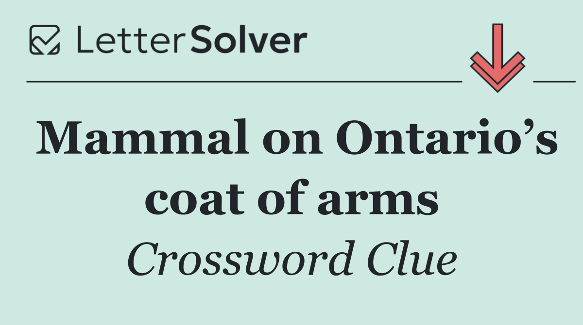 Mammal on Ontario’s coat of arms