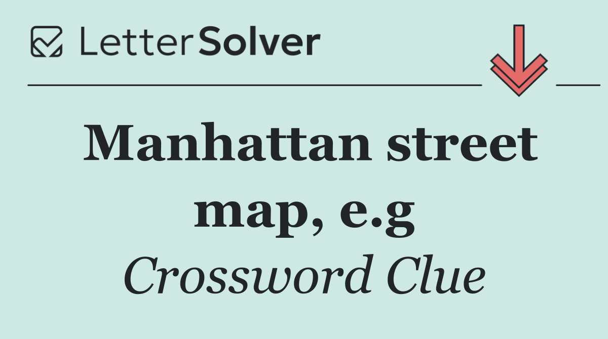 Manhattan street map, e.g