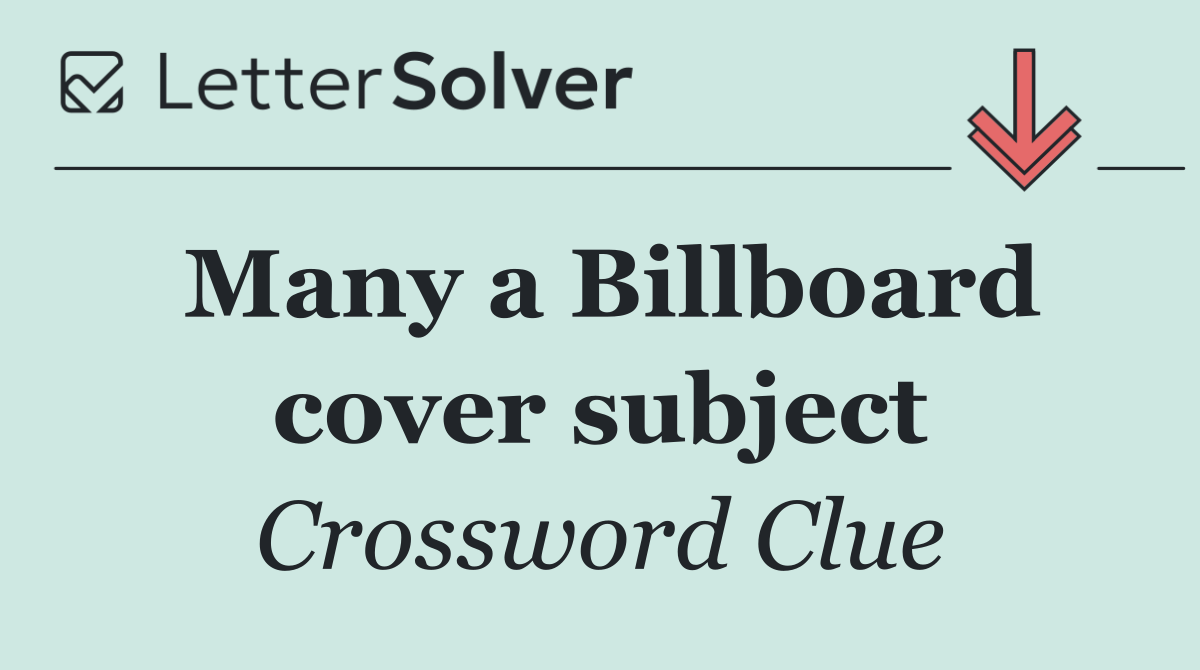 Many a Billboard cover subject