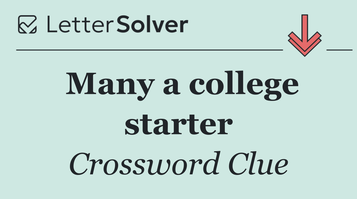 Many a college starter