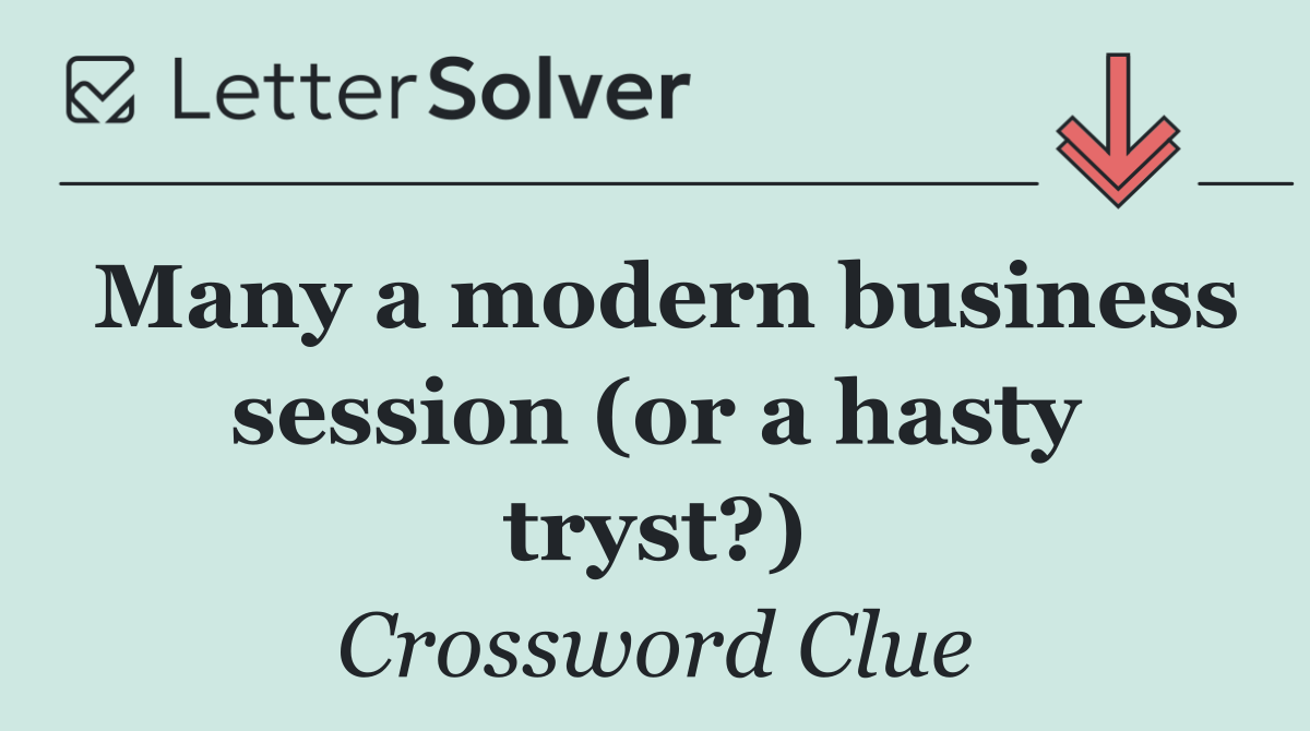 Many a modern business session (or a hasty tryst?)