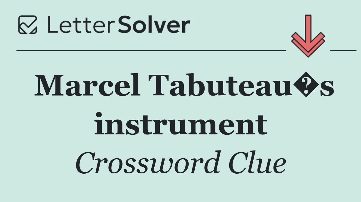 Marcel Tabuteau�s instrument
