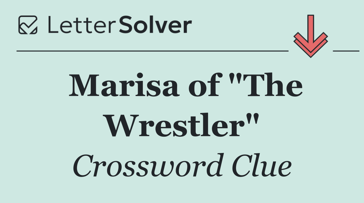 Marisa of "The Wrestler"