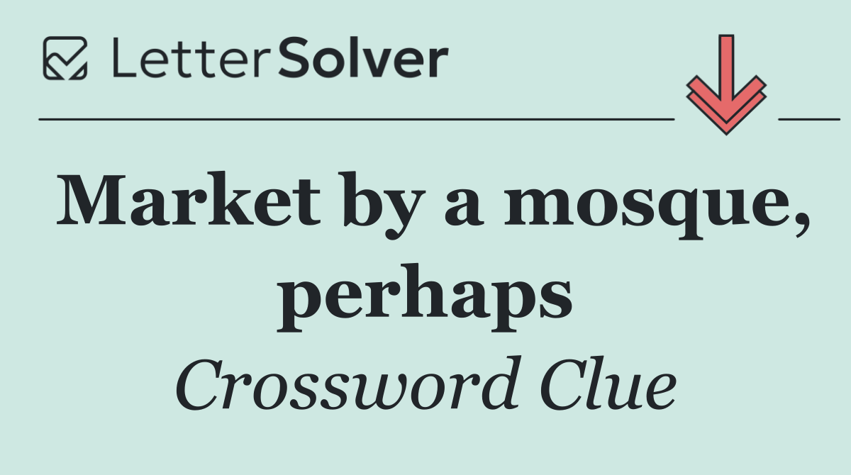 Market by a mosque, perhaps