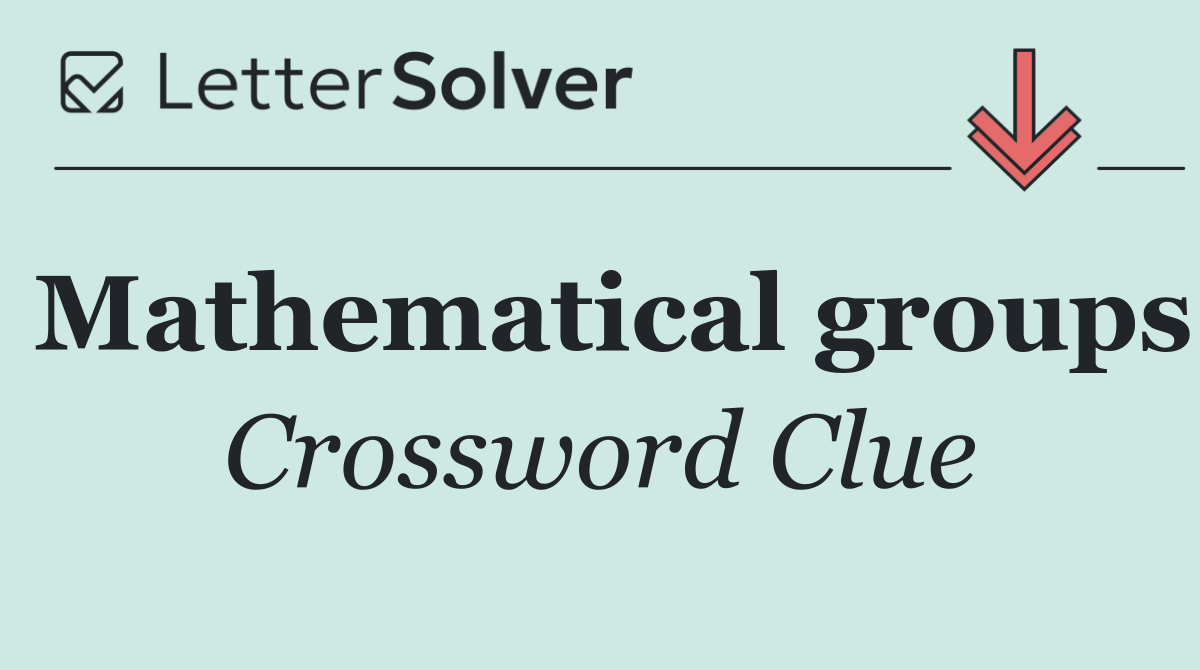 Mathematical groups