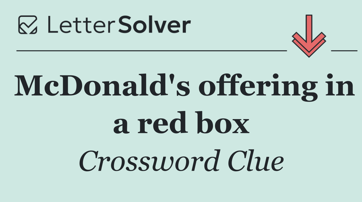 McDonald's offering in a red box
