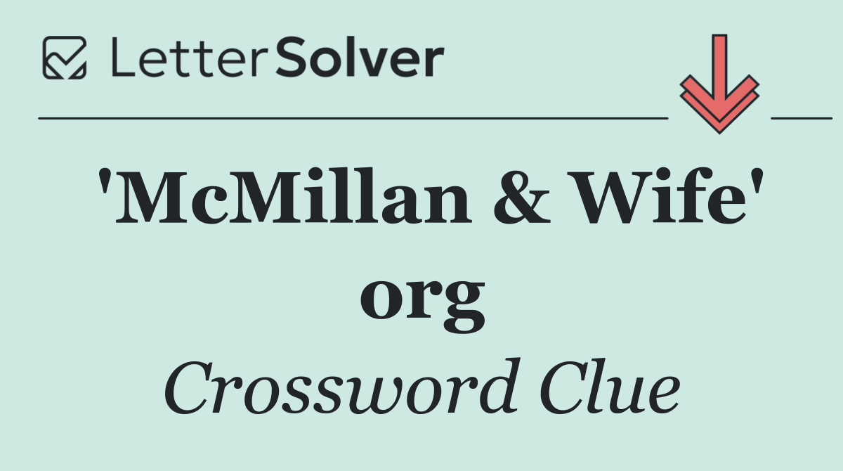 'McMillan & Wife' org