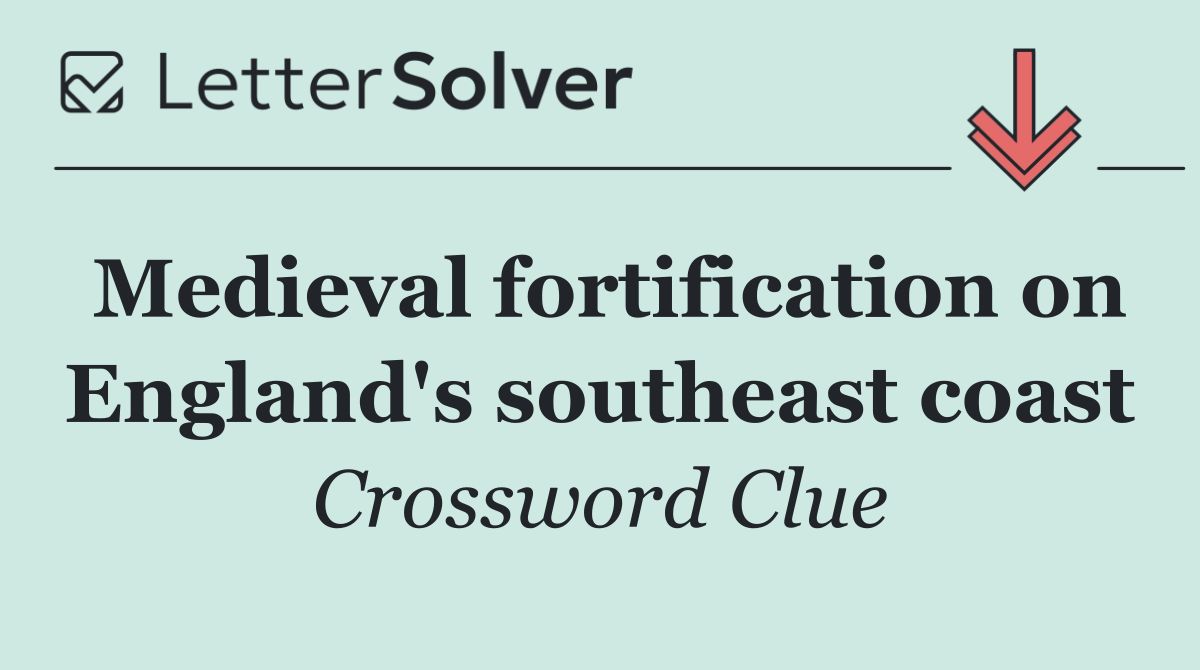 Medieval fortification on England's southeast coast