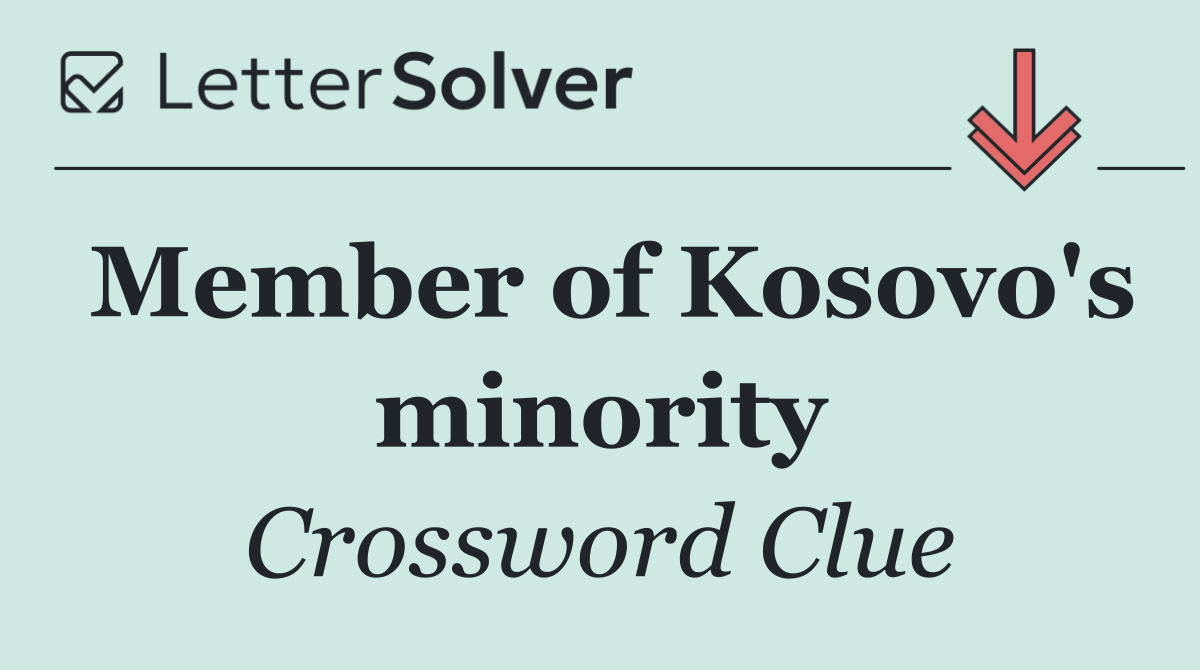 Member of Kosovo's minority