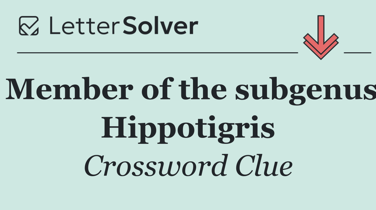 Member of the subgenus Hippotigris