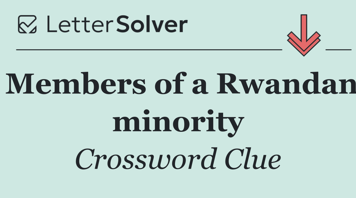 Members of a Rwandan minority