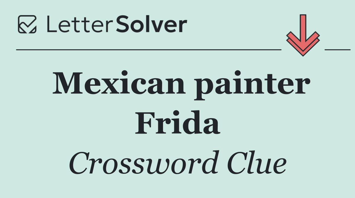Mexican painter Frida