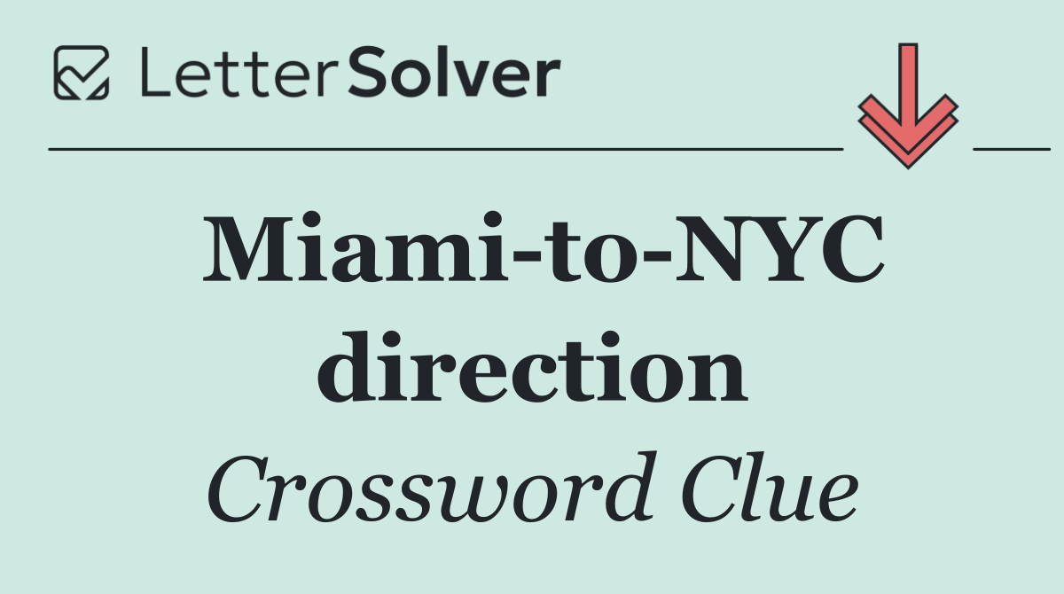 Miami to NYC direction