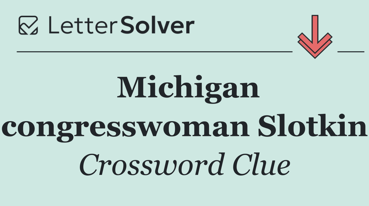 Michigan congresswoman Slotkin
