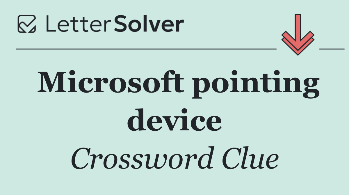 Microsoft pointing device