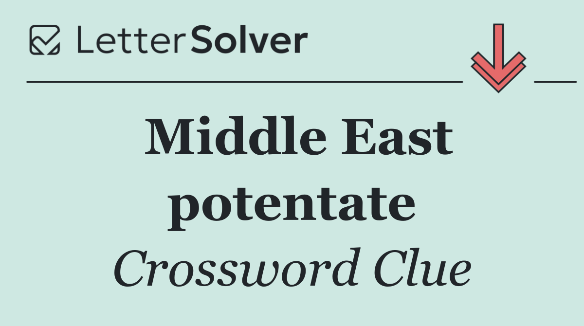 Middle East potentate