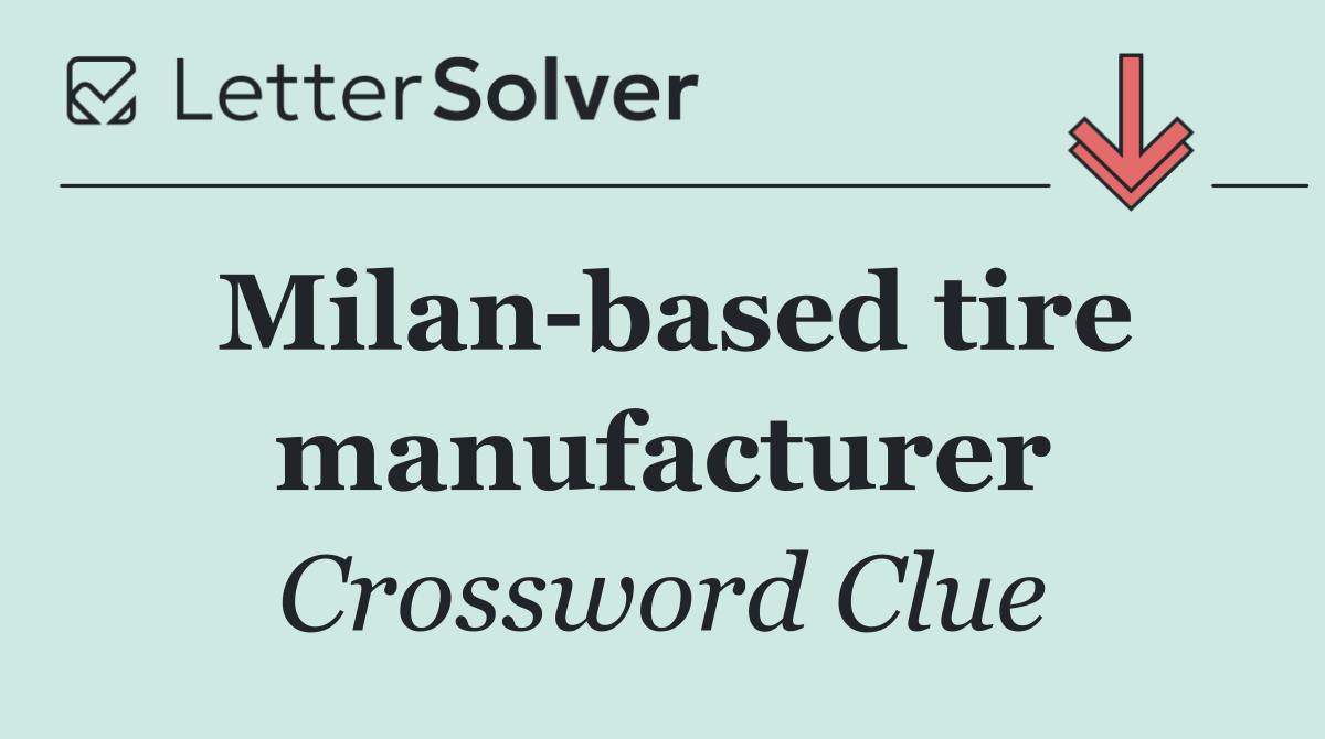 Milan based tire manufacturer
