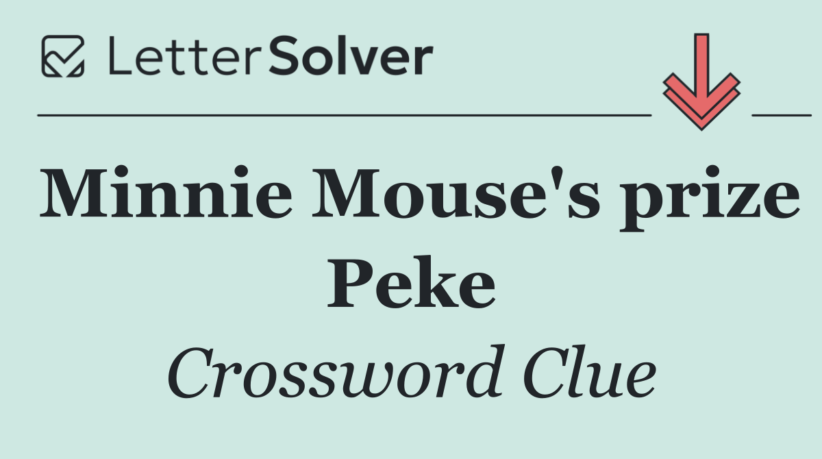 Minnie Mouse's prize Peke