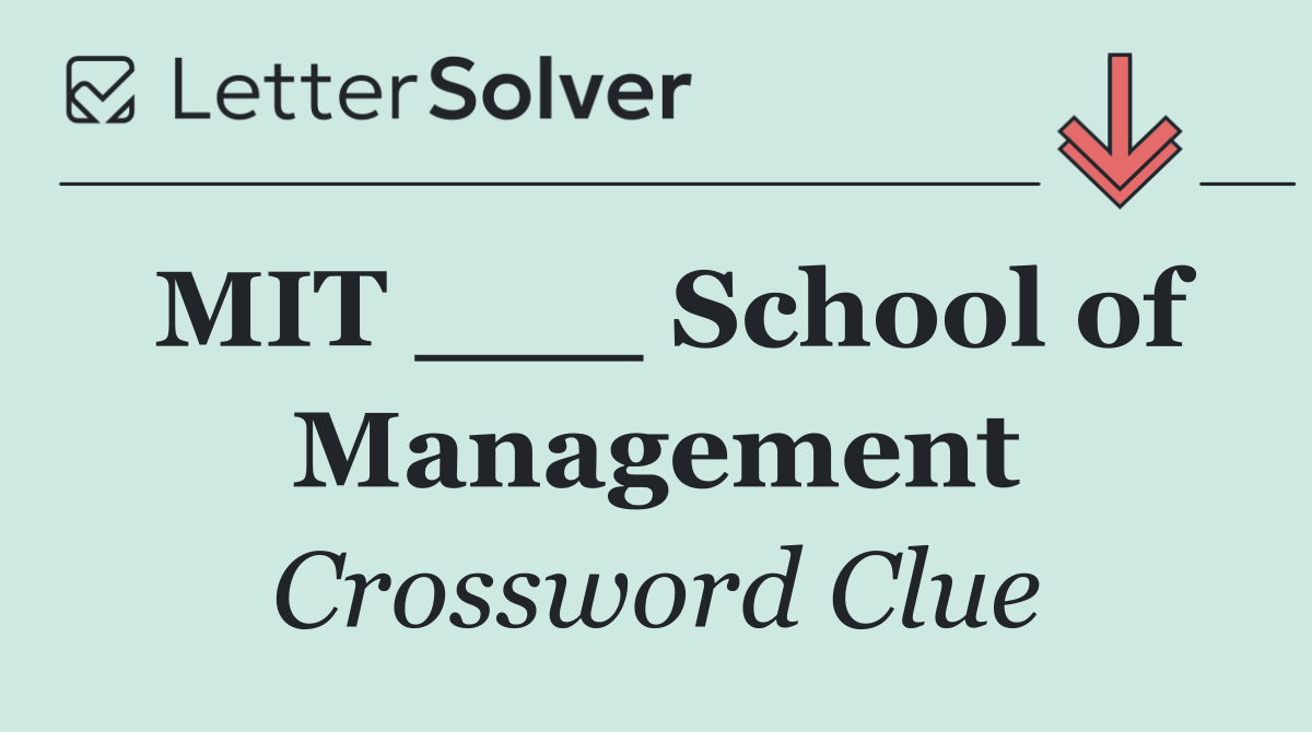 MIT ___ School of Management