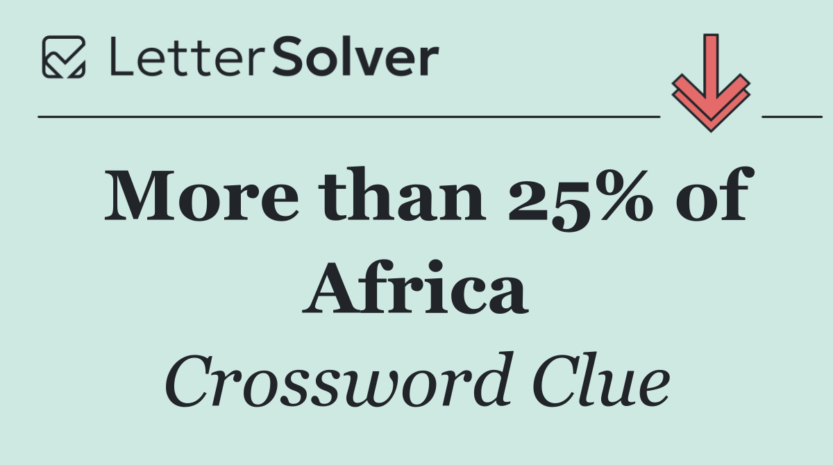 More than 25% of Africa