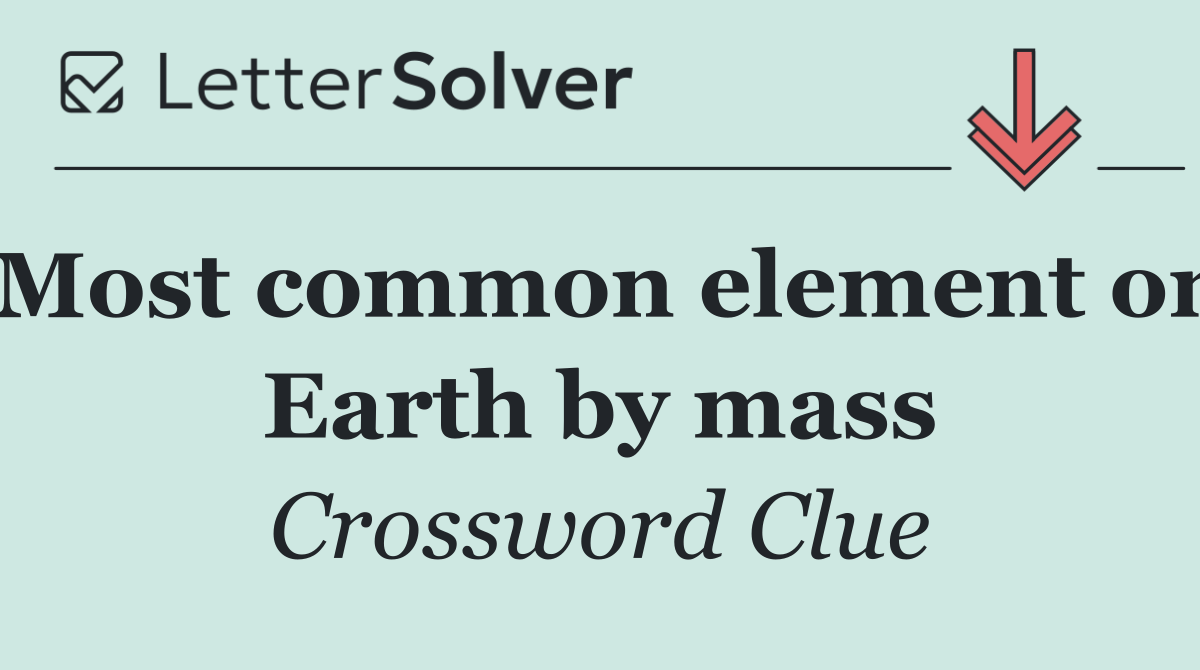 Most common element on Earth by mass