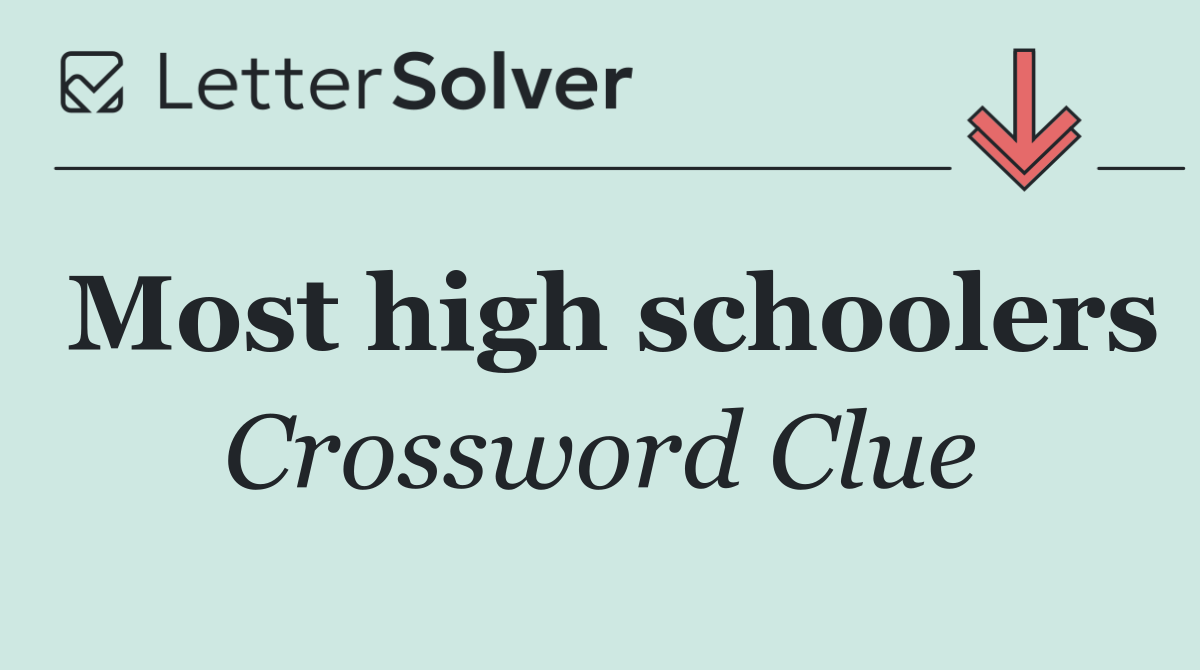 Most high schoolers