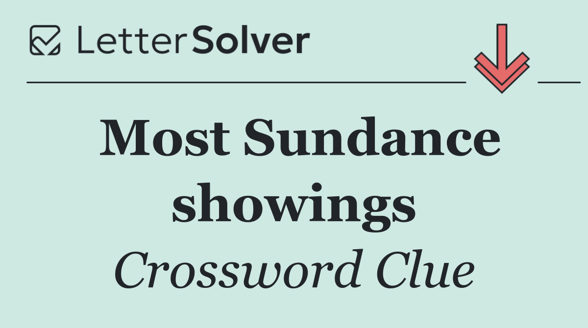 Most Sundance showings