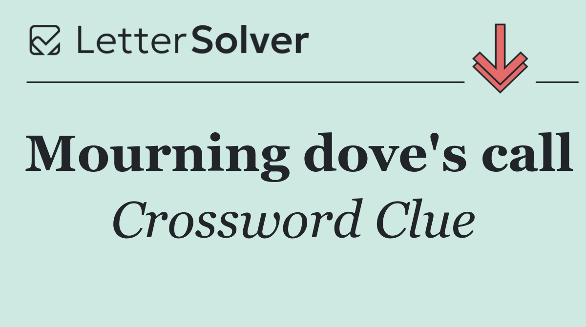 Mourning dove's call