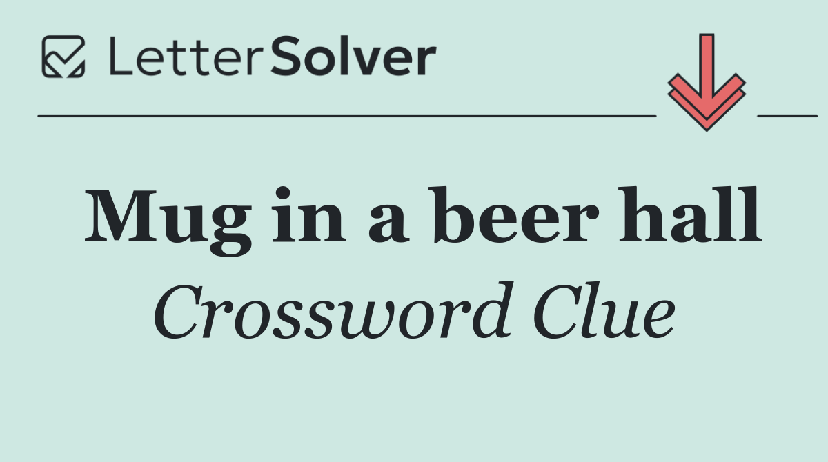 Mug in a beer hall