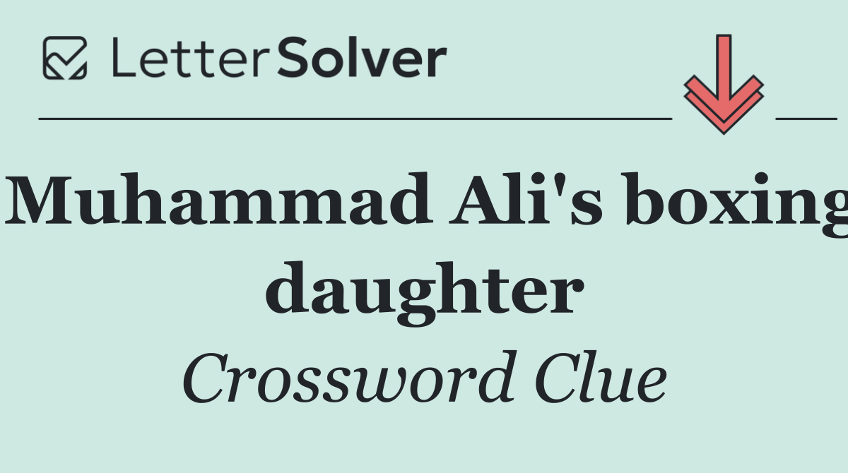 Muhammad Ali's boxing daughter