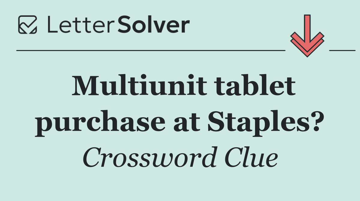 Multiunit tablet purchase at Staples?