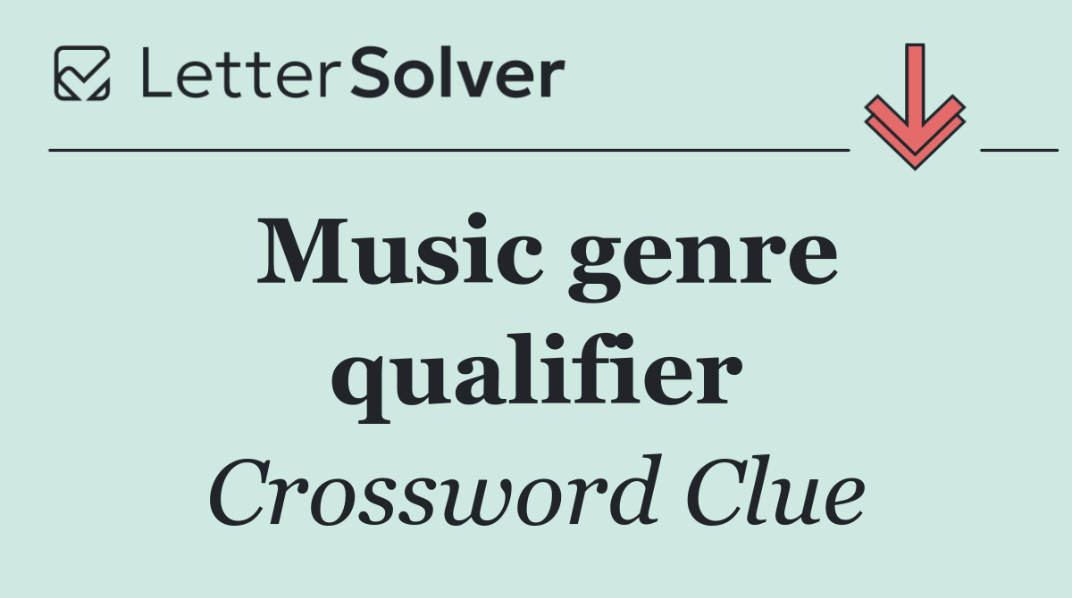 Music genre qualifier