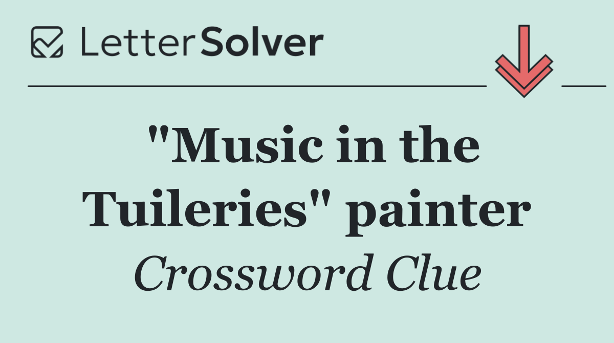 "Music in the Tuileries" painter