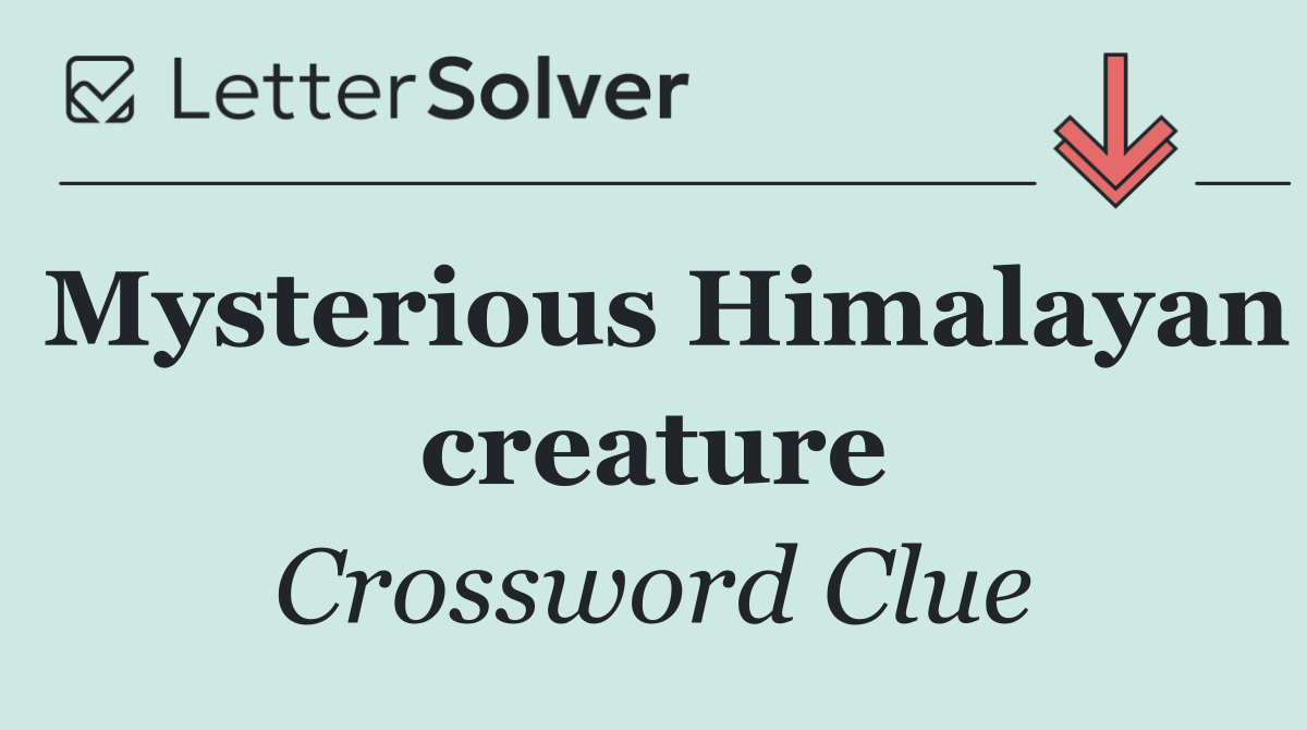 Mysterious Himalayan creature