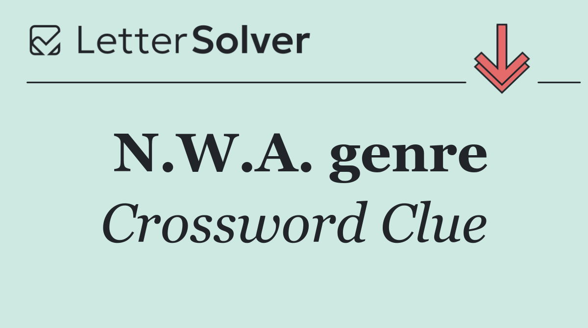 N.W.A. genre
