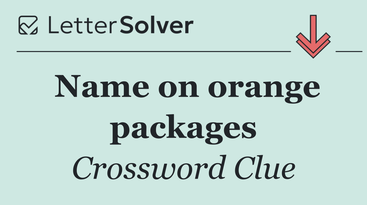 Name on orange packages