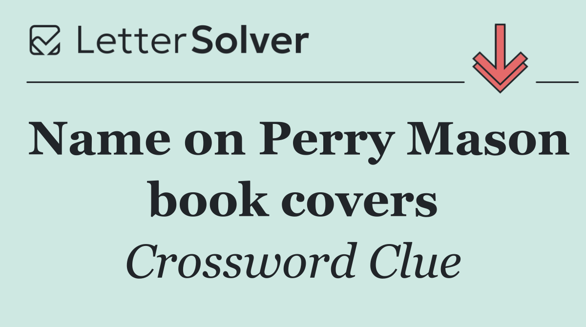 Name on Perry Mason book covers
