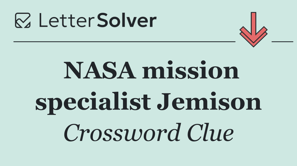 NASA mission specialist Jemison