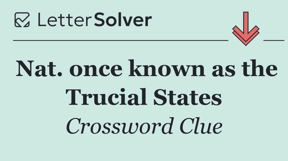 Nat. once known as the Trucial States