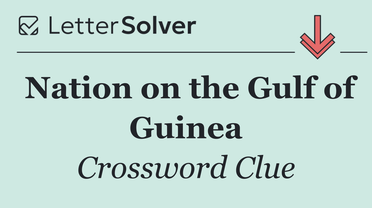 Nation on the Gulf of Guinea
