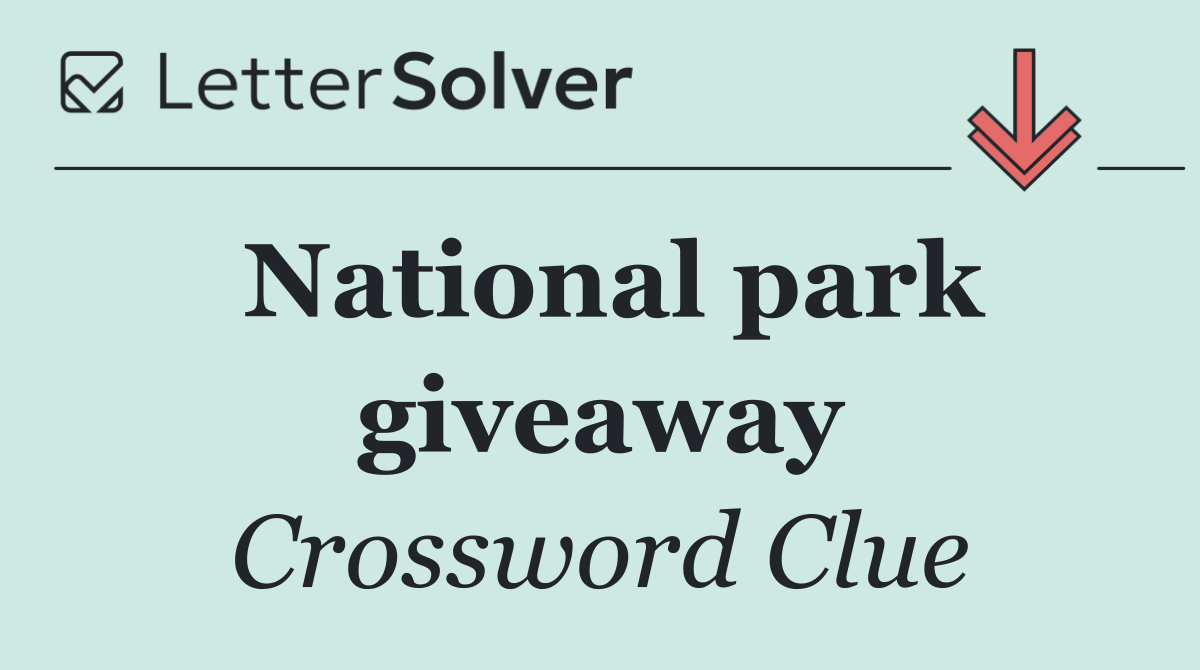 National park giveaway
