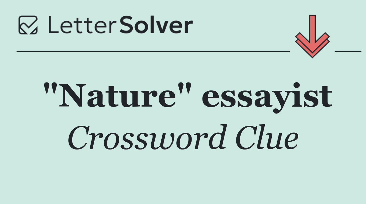 "Nature" essayist