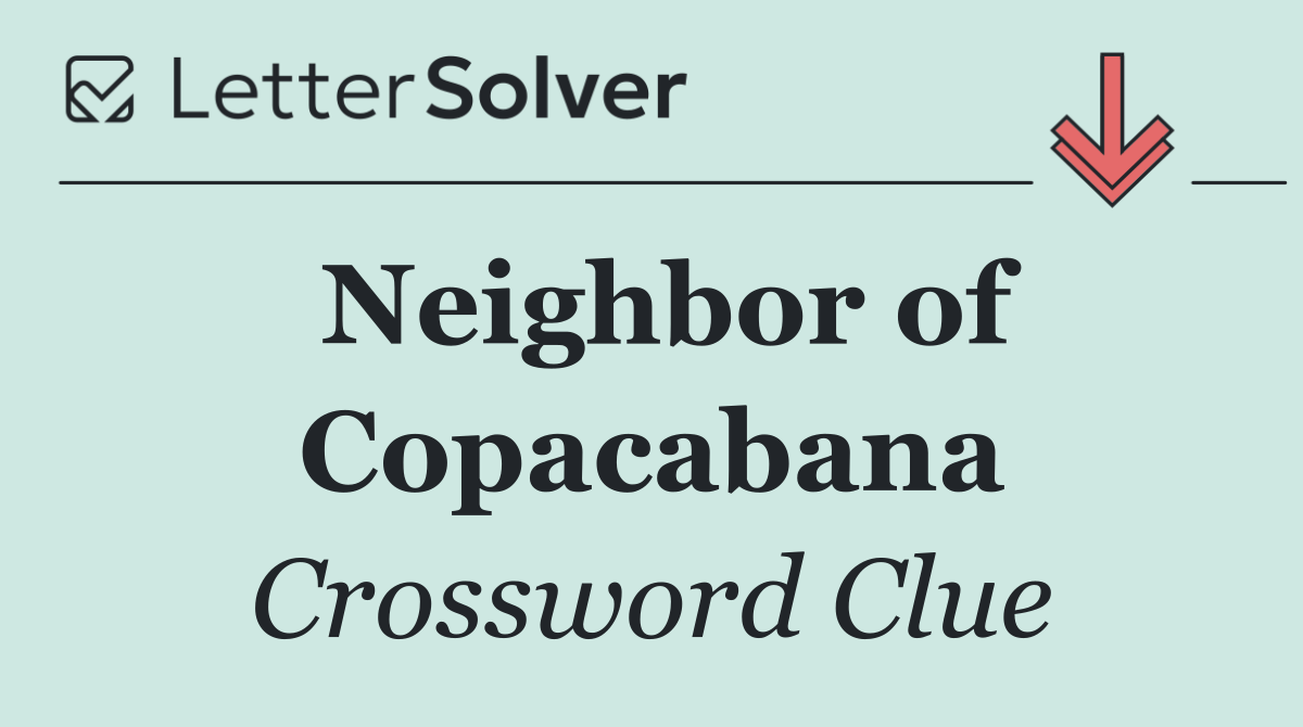 Neighbor of Copacabana