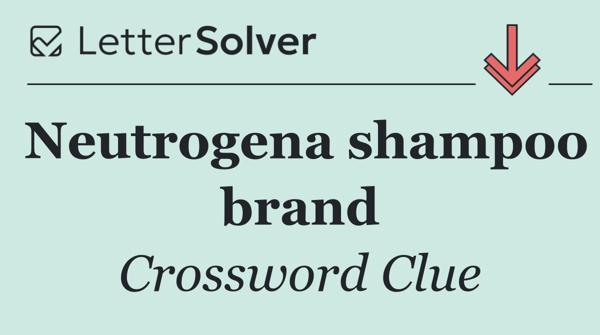 Neutrogena shampoo brand