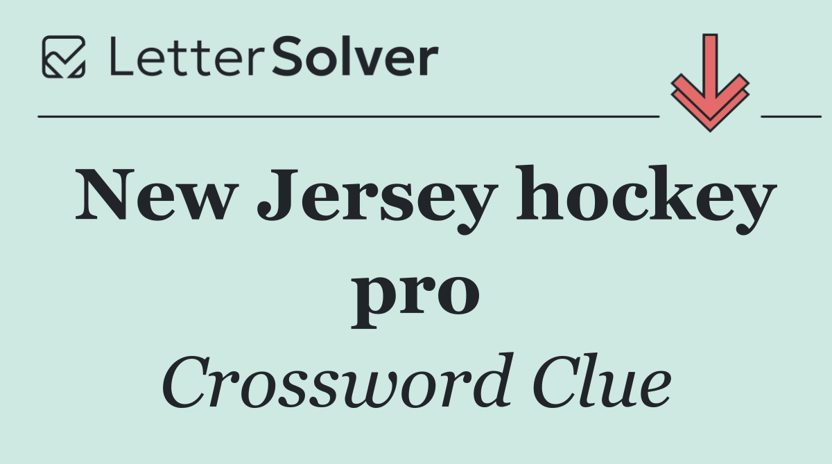 New Jersey hockey pro