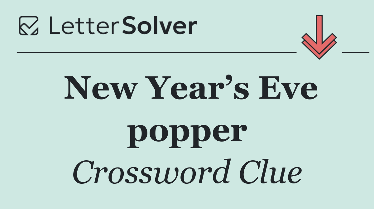 New Year’s Eve popper