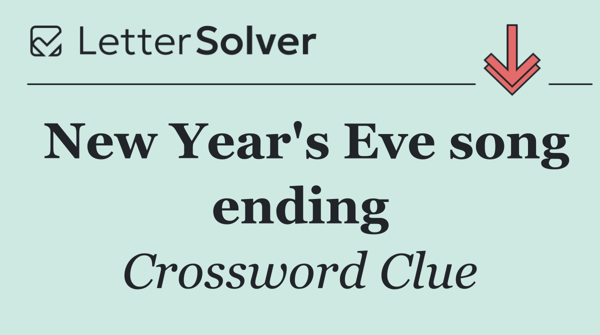 New Year's Eve song ending