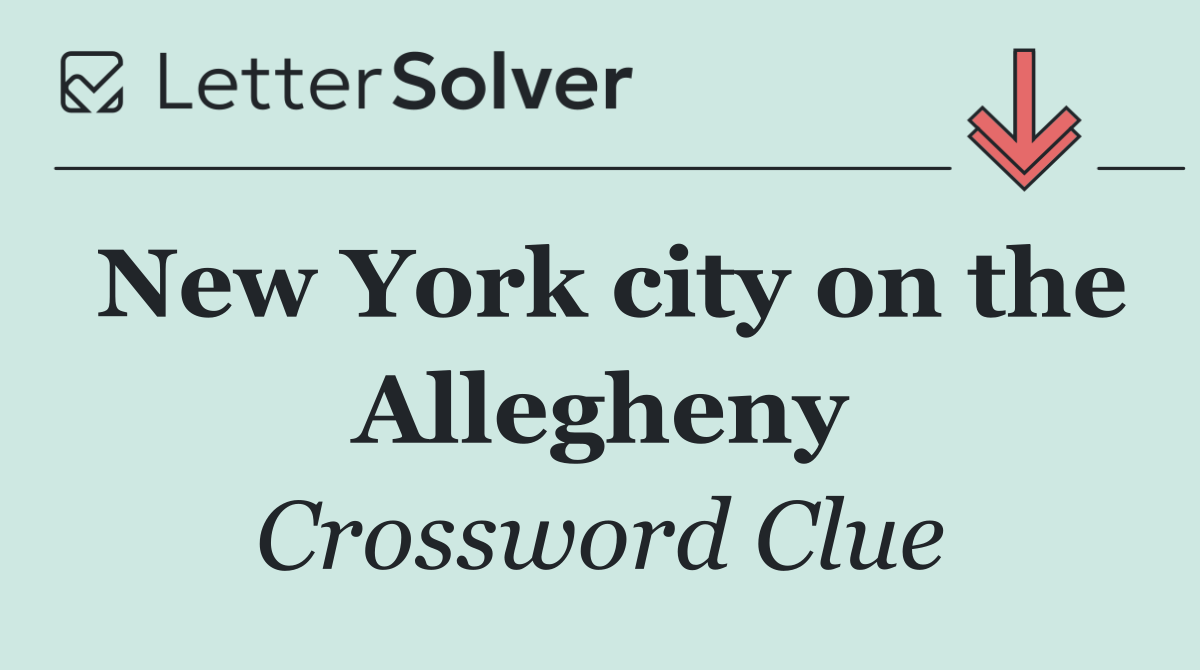 New York city on the Allegheny