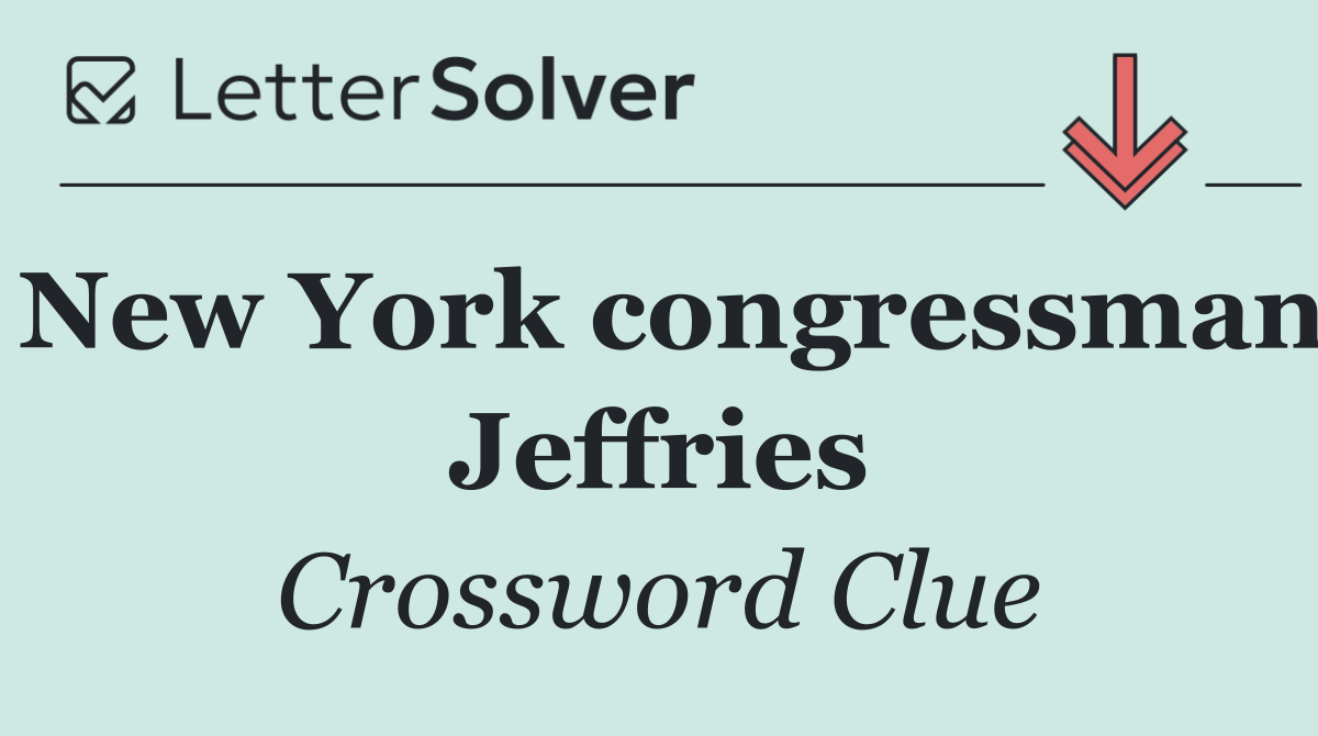 New York congressman Jeffries