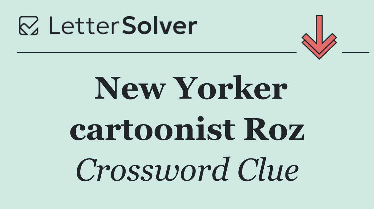 New Yorker cartoonist Roz